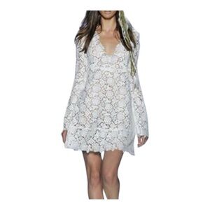 🤍Diane Von Furstenberg Hippolyte White Crochet Cotton